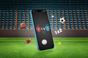 Phone,On,A,Football,Stadium,With,A,Betting,App,And