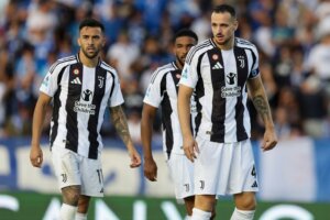 Juventus',Nicolas,Gonzalez,(l),And,Juventus',Federico,Gatti,Looks,During